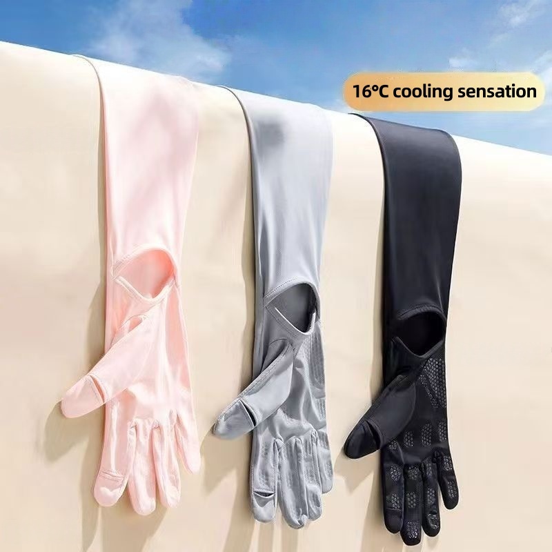 UPF50+ Ice Silk zonwerende arm - Touch Screen Gloves recensie en prijs