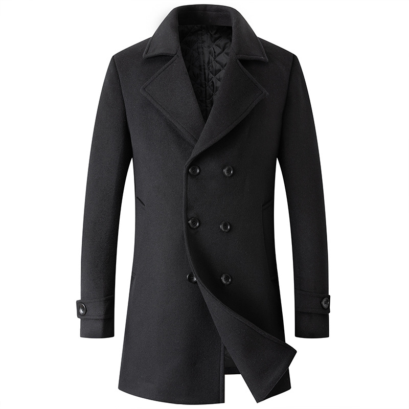 Dubbele Rij Knopen Jas Mannen  - Wool Coat Peacoat recensie en prijs