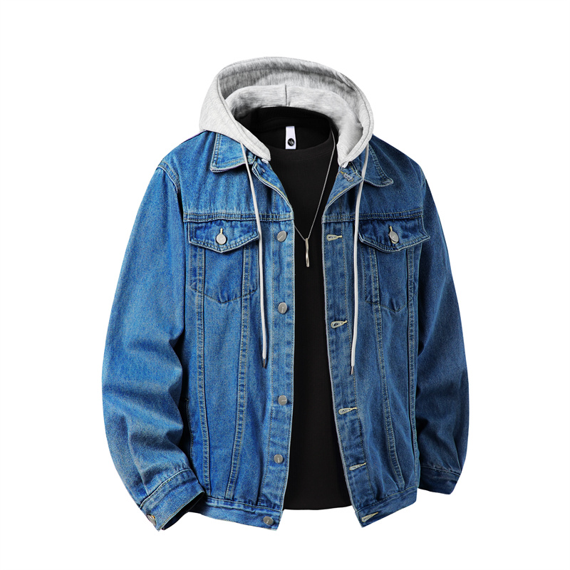 Mannen Denim Jas Met Capuchon  - Down Jacket Packable recensie en prijs